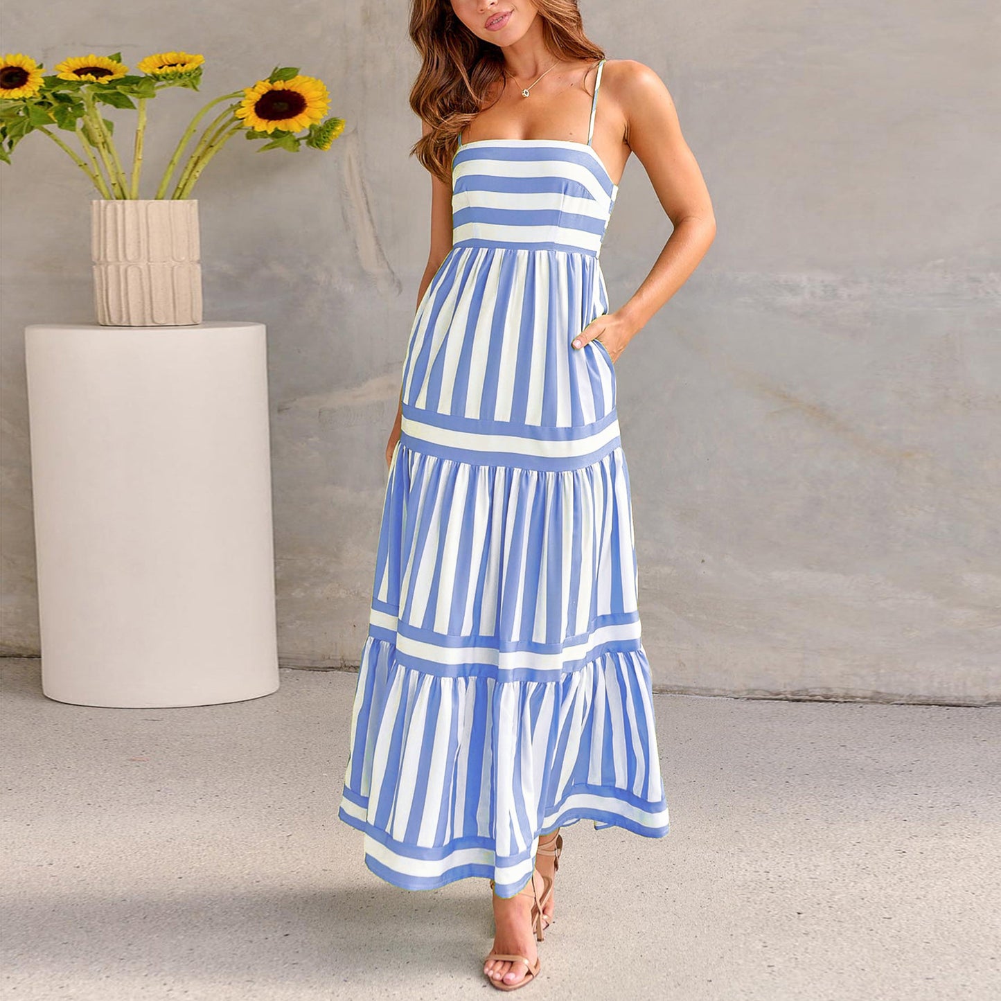 ROBE AÉRA L'ÉTÉ EN LIBERTÉ Robe Longue d’Été à Rayures