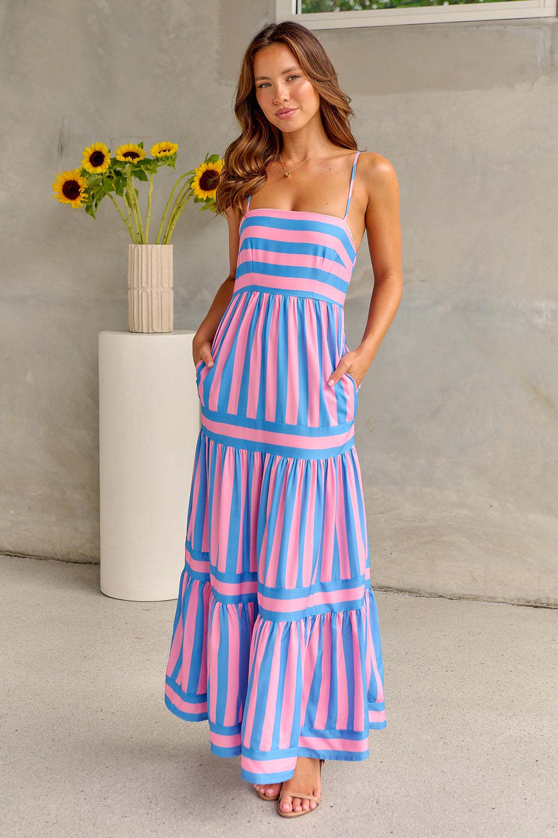 ROBE AÉRA L'ÉTÉ EN LIBERTÉ Robe Longue d’Été à Rayures