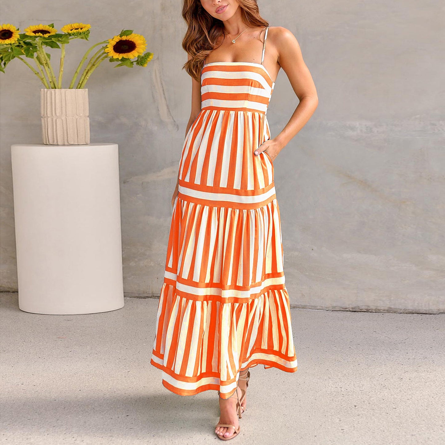 ROBE AÉRA L'ÉTÉ EN LIBERTÉ Robe Longue d’Été à Rayures