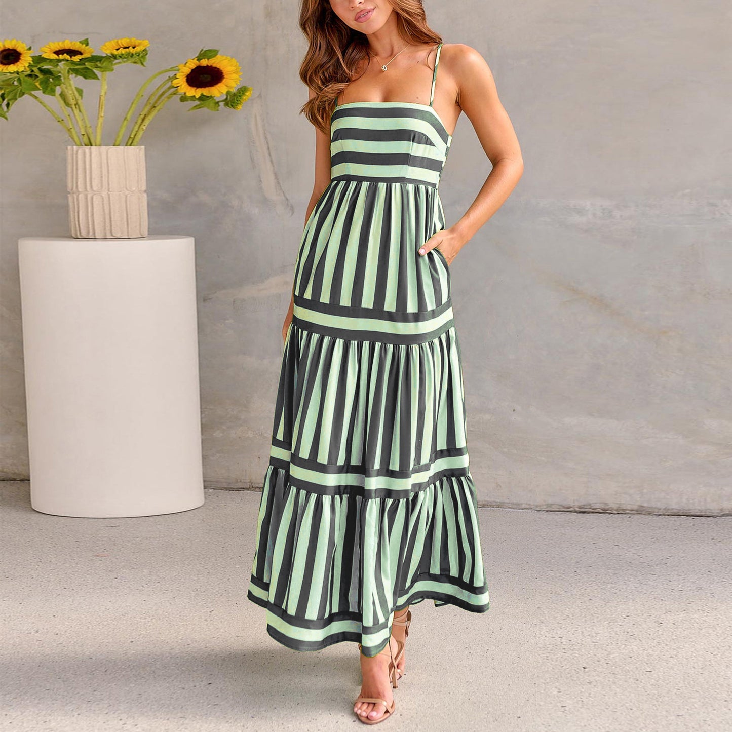 ROBE AÉRA L'ÉTÉ EN LIBERTÉ Robe Longue d’Été à Rayures
