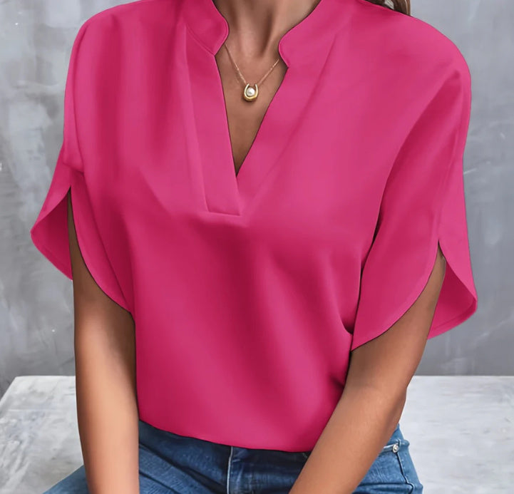 Chemise Blanche Élégante à Col V
