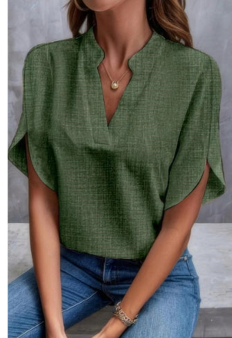 Chemise Blanche Élégante à Col V