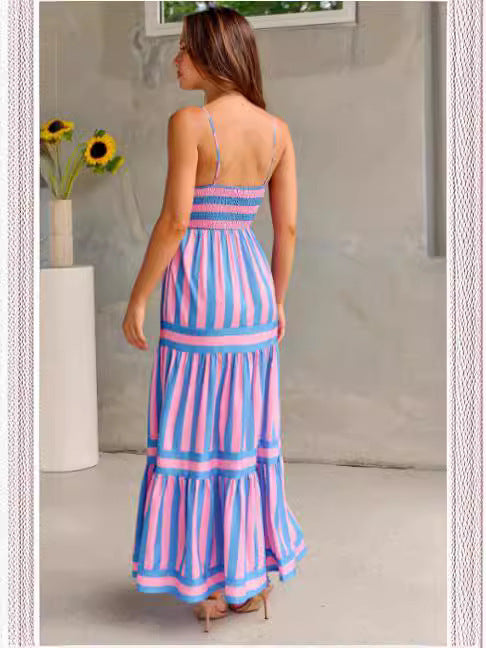 ROBE AÉRA L'ÉTÉ EN LIBERTÉ Robe Longue d’Été à Rayures